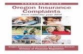 Oregon Insurance Complaints · public domain and may be reprinted without permission. ... Insurance premiums in Oregon in 2015 totaled more than $13 billion in six common lines of