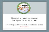 Report of Assessment for Special Education - MCOE · Report of Assessment for Special Education ... Settings may include general education ... This section can be done as a narrative