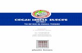 TO BE BIG IN SMALL THINGS - Organ Needle · TO BE BIG IN SMALL THINGS ... all kinds of leather Art.-No. 5326000. ORGAN NEEDLE EUROPE GMBH ... for extreme sewing conditions Art.-No.