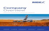 Company Overview - imdexlimited.com · Company Overview Real-time subsurface intelligence solutions 216 Balcatta Road Balcatta WA 6021 T +61 (8) 9445 4010 F +61 (8) 9445 4042 imdex@imdexlimited.com