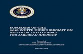 Summary Report of White House AI Summit · summary of the 2018 white house summit on ai for american industry . summary of the 2018 white house summit on . artificial intelligence