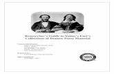 James and Margaret Reed, two survivors of the Donner Party ... · James and Margaret Reed, two survivors of the Donner Party tragedy. Researcher’s Guide to Sutter’s Fort’s Collections