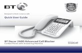 Quick User Guide Decor 2600 - User Manual.pdf · Answer settings Answer and record Answer delay Time saver 10 - 2 rings Maximum message length 1 minute 2 minutes 3 minutes Message