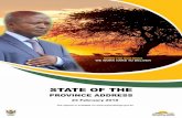 state of the - mpumalanga.gov.za · 1 STATE OF THE PROVINCE ADDRESS BY THE PREMIER OF MPUMALANGA PROVINCE ON 23 FEBRUARY 2018. Honourable Speaker and Deputy Speaker of the Legislature,