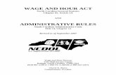 North Carolina General Statutes Chapter 95, Article 2A AND · North Carolina General Statutes Chapter 95, Article 2A ... are not subject to the federal Fair Labor Standards Act ...