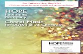 Click any image for more details and options to listen! HOPE · Lloyd Larson’s Christmas musical built around Natalie Sleeth’s popular anthem, “Were You There on That Christmas