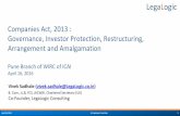 Companies Act, 2013 : Governance, Investor Protection ...puneicai.org/wp-content/uploads/Companies-Act-Compromise... · Governance, Investor Protection, Restructuring, Arrangement