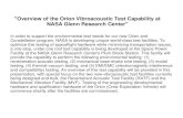 Overview of the Orion Vibroacoustic Test Capability at ...· "Overview of the Orion Vibroacoustic