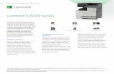 Lexmark CX920 Series - s3.amazonaws.com · embedded color sample pages and Lexmark Color Replacement for easy ... performance in a larger format to even the most challenging settings.