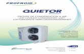 QUIETOR - Profroid - Fabrication de materiel de ... · 3 BESCHREIBUNG Die Anlagen der Baureihe QUIETOR sind Verflüssigungseinheiten mit geringer Geräuschentwicklung, die eigens
