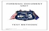 FORENSIC DOCUMENT UNIT - in.gov Test... · Issuing Authority: Division Commander Page 1 of 164 Issue Date: 05/11/18 Version 9. FORENSIC DOCUMENT UNIT . TEST METHODS