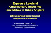Exposure Levels of Chlorinated Compounds and Metals … · Exposure Levels of Chlorinated Compounds ... fish and striped bass most fish and striped bass most – – Mostly Latino