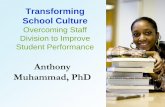 Anthony Muhammad, PhD - New Frontier 21 • Educator ...newfrontier21.com/wp-content/uploads/TSCKeynote.pdf · Transforming School Culture Overcoming Staff Division to Improve Student