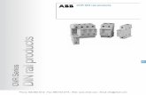 DIN rail products - clrwtr.com€¦ · The installation of ABB OVR UL 1449 3rd Edition pluggable AC DIN rail SPDs will combat these surges and provide protection to valuable equipment