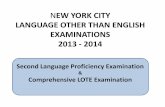 NEW YORK CITY LANGUAGE OTHER THAN ENGLISH EXAMINATIONS ...steinhardt.nyu.edu/scmsAdmin/media/users/xr1/... · NEW YORK CITY LANGUAGE OTHER THAN ENGLISH EXAMINATIONS 2013 ... SLP Exam