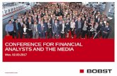 CONFERENCE FOR FINANCIAL ANALYSTS AND THE … · CONFERENCE FOR FINANCIAL ANALYSTS AND THE MEDIA. ... Market trends. REVIEW 2016. Global packaging industry ... Corrugated board &
