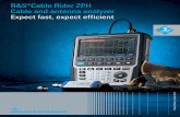 R&S®Cable Rider ZPH Cable and antenna analyzer … · R&S®Cable Rider ZPH is changing the way users interact ... as usual via the keys and rotary knob or ... R&S®Cable Rider ZPH
