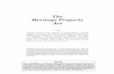The Heritage Property Act - Publications .1 HERITAGE PROPERTY c. H-2.2 The Heritage Property Act