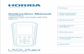 Instruction Manual - HORIBA · Instruction Manual PORTABLE DISSOLVED OXYGEN METER OM-71 ... ・Any deterioration in appearance attributable to corrosion, rust, ... Monitoring …