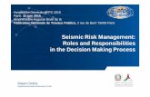 AG AFPS 2015 Keynote-Dolce Seismic Risk Management - … · Seismic Risk Management: Roles and Responsibilities in the Decision Making Process Mauro Dolce Dipartimento della Protezione