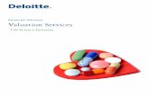 Financial Advisory Valuation Services - Deloitte · Financial Advisory Valuation Services ... Asset Valuation Fund Portfolio Valuation ... We advise brand and Gx manufacturers on