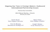 Dipping Our Toes in Foreign Waters - Outbound ... Our Toes in Foreign Waters... · Dipping Our Toes in Foreign Waters:Toes in Foreign Waters: Outbound International Partnership Issues