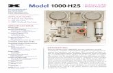 Model 1000-H2S Process Analyzer Hydrogen Sulfide · Detcon Model series 1000-H2S process analyzers provide continuous, real-time measurement of H2S concentrations in natural gas pipelines,