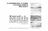 COMMON CORE STANDARDS READY - Excel Math Has …excelmath.com/downloads/SamplePacketCCS.pdf · COMMON CORE STANDARDS READY ... With our unique . CheckAnswer system, ... all the features