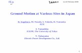 Ground Motion at Various Sites in Japan - … · Comparizon of GM (Ground Motion) at various sites. in Japan. 2. ... to be caused by artificial vibrational noises such as traffic,