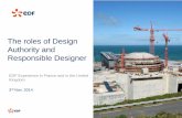 The roles of Design Authority and Responsible Designer · The roles of Design Authority and Responsible Designer ... EDF Nuclear Engineering Department ‐IAEA Tech Meeting On Design