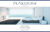 Home Décor Industry Insight August 2017 0 - Peakstone …peakstonegroup.com/wp-content/uploads/2014/08/Home-Decor-MA... · BBBY, ETH, HOME, KNL, LBY, MIK, NWL, ... Trading Statistics