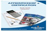 Study Guide Carpenter - aesl.gov.nl.ca · This Study Guide has been developed by the Newfoundland and Labrador Department of Advanced Education, Skills and Labour, ... Modifies specialized