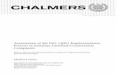 Assessment of the ISO 14001 Implementation Process in ...publications.lib.chalmers.se/records/fulltext/10622.pdf · Assessment of the ISO 14001 Implementation Process in Estonian