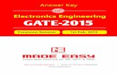 EC GATE 2015 1st Feb FN - WordPress.com · Corporate Office: 44-A/1, Kalu Sarai, New Delhi-16 | Email : info@madeeasy.in | Visit: GATE-2015 | Electronics Engg. 1st February 2015 •