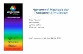 Advanced Methods for Transport Simulation - Office of …/media/ascr/pdf/workshops-conferences/... · Advanced Methods for Transport Simulation AMR Meeting, ... – solvers for convective