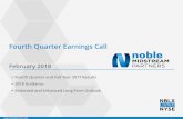 Fourth Quarter Earnings Call - investors.nblmidstream.cominvestors.nblmidstream.com/~/media/Files/N/Noble-Midstream-IR/... · Fourth Quarter Earnings Call February 2018 Fourth Quarter