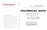 DC Inverter - HAIER€¦ · Air conditioner HFU-09HA03/R(DB) HFU-12HA03/R(DB) HFU-18HA03/R(DB) 1. READ THIS MANUAL CAREFULLY TO DIAGNOSE TROUBLE CORRECTLY BEFORE OFFERING SERVICE.