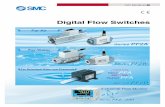 Digital Flow Switches - SMC Pneumatics · features 2 multi counter:ceu5 a com b com comdc12v gnd f.g. r.s. hold bank1 bank2 ac100~240vcomout1out2out3out4out5s.stop count preset func.