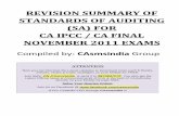 Summary of Standards of Audit -SA - Amazon S3s3.amazonaws.com/caclubindia/cdn/forum/files/56679_853661_super... · REVISION SUMMARY OF STANDARDS OF AUDITING (SA) ... in an audit,
