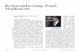 Remembering Paul Malliavin - American Mathematical … · Remembering Paul Malliavin ... dent Paul-André Meyer, whorealizedthat,intheir haste, ... research groups in probability