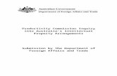 Submission 65 - Department of Foreign Affairs and Trade ...  · Web viewThe key message in this submission is that any evaluation of Australia’s domestic intellectual property