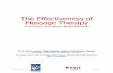 The Effectiveness of Massage Therapy · The Effectiveness of Massage Therapy 1 Contents ... Massage can be defined as “manual soft tissue manipulation, ... Thai Traditional Chinese