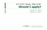 August 17, 2016 August 24, 2016 - ode.state.or.us · Enrichment Activities ... Remedial education & academic enrichment ... Planning, Budget Narrative Approvals