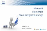 Microsoft StorSimple Cloud-integrated Storage · Cloud-integrated Storage Infrequently used non-working . ... ‒ The ODM (Xyratex) will provide customers with Platinum support and