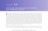 LINEAR REGRESSION TESTS OF PREDICTION · LINEAR REGRESSION TESTS . OF PREDICTION. I. ... applied the linear regression technique using basic algebra and the Pearson cor- ... Ben …