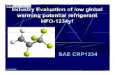 Industry Evaluation of low global warmittilfi ting ... · Industry Evaluation of low global warmittilfi ting potential refrigerant HFO ... technical experts from global ... industry