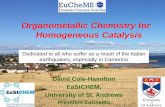 Organometallic Chemistry for Homogeneous Catalysisd7.unicam.it/isoc/sites/d7.unicam.it.isoc/files/Cole-Hamilton ISOC... · Organometallic Chemistry for Homogeneous Catalysis ... •