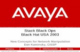 Stack Black Ops Black Hat USA 2003 - DEF CON · •Like NAT-DMZ w/o inline router. ... •ICMP errors clone entire IP packet (including options), first eight ... Stack Black Ops