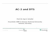 AC-3 and DTS - Technische Universität Ilmenau · AC-3 and DTS Prof. Dr.-Ing G ... • Lossy coder that uses psychoacoustics • Special Features: ... channel audio Source: Dolby