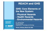 REACH and GHS - Umweltbundesamt · REACH and GHS GHS: Core Elements of ... Definition: A substance or a ... • Aspiration Hazard 2 • Spec. Target Organ Systemic Toxicity – 2